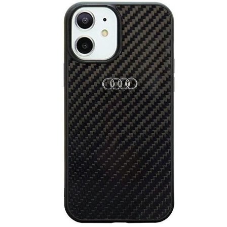 Audi Carbon Fiber iPhone 11 / Xr 6.1" musta/musta kovalevy AU-TPUPCIP11-R8/D2-BK