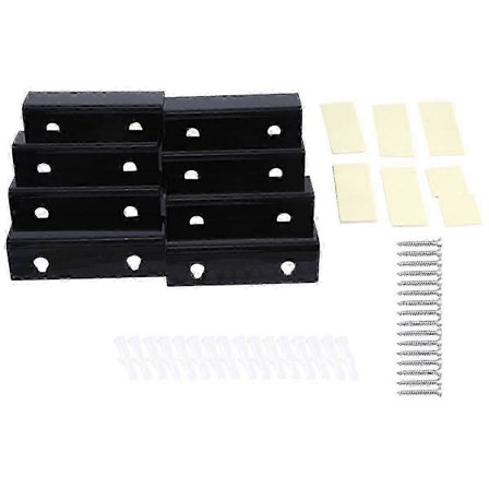 Svart Vinyl Plate Hylle Veggfeste 8 Pakke, Vinyl Holder Vegg, Akryl Album Plate Holder Display js