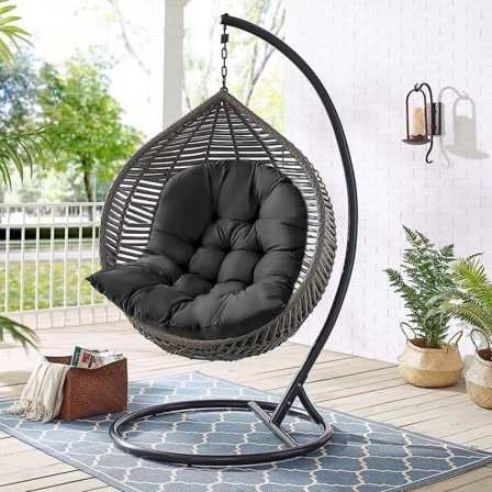 Hengende Egg Swing Hammock Stol Tykk Putepute for Innendørs Hage (Inkluderer Kun Setepute)