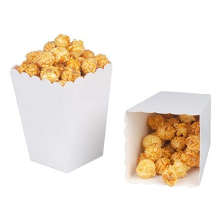 10 st popcorn snacksboxar engångssnacksbehållare papper chic