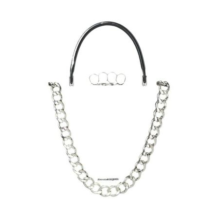 Alexander McQueen Four Ring Frame HandTas , Zwart , Dames , Maat: ONE Size
