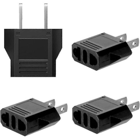 USA Strømadapter, USA Adapter, USA Strømadapter, 4 stk Europeisk til Amerikansk Pluggadapter, USA Pluggadapter