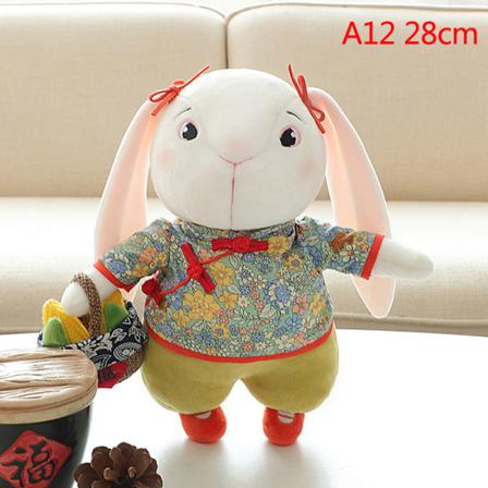Kawaii Bunny Plysch Baby Leksaker Mjuk Trasa Gosedjur För