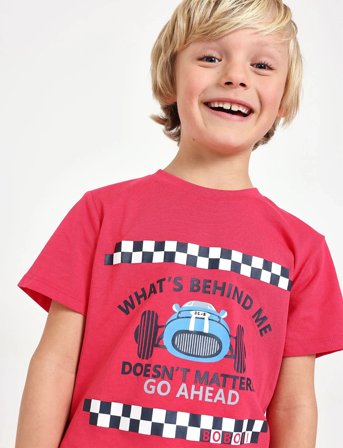 Boboli Knit T-Shirt - Red - 86