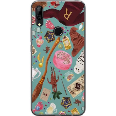 Yhteensopiva Puhelinkuori Huawei Huawei P Smart Z Maaginen kuvaus velhon sauva, hatun ja mielikuvituksellisten esineiden kanssa leikkisässä satumais