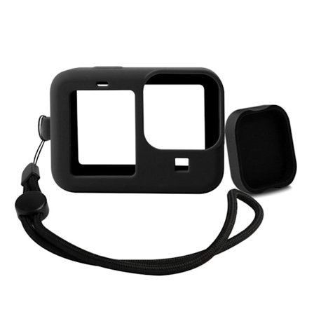 GoPro Hero 9 silikon fodral with lens cap - svart