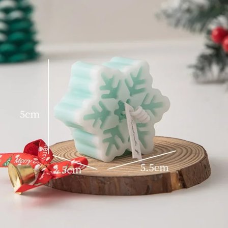 Stearinlys Håndlavet Jule Snefnug Shape Aromaterapi Starinlys Vinter Kreativt Hjem Dekoration