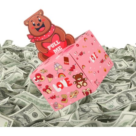 5 st Alla hjärtans dag-tema Spargris Alla hjärtans dag Överraskningspresentask Kontantspargris Alla hjärtans dag-dekoration