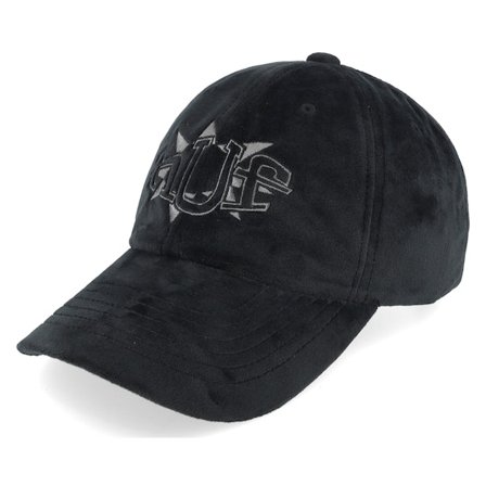 HUF - Svart unconstructed Keps - Jazzy Grooves 6 Panel Hat Black Dad Cap @ Hatstore