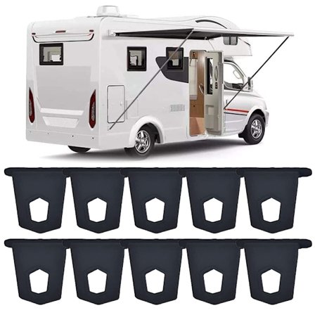 10st Utomhus RV Markis Hängare RV Markis Krokar S Formad krok Kit Camping Husbil Tält Krokar Husbil Tillbehör