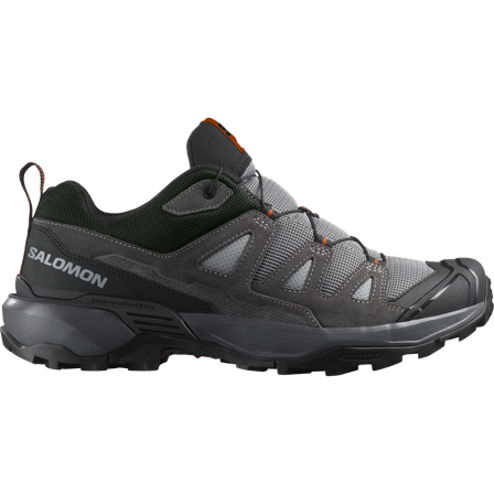 Salomon Men's Hiking Boots X Ultra 360 Leather, Multi-Surface Grip, Controlled Ride, Grey/Brown/Tan, Size 8