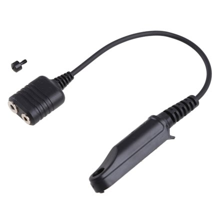 Adapterkabel Baofeng UV-9R Plus Vattentät till 2-Pin Headset Högtalare Mikrofon Lämplig för UV-5R UV-82 Walkie