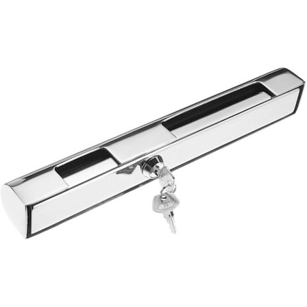 Marine Påhengsmotorlås med 2 nøkler, tyverisikring i rustfritt stål for yacht/fiskebåt/speedbåt (sølv)