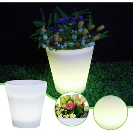 Solcellehavedekorationslamper med blomsterpotter, kompatible med udendørs solcellelamper, til baggårdsdekoration