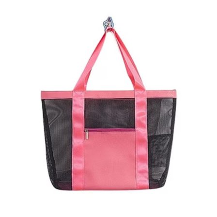 Net Strandtaske til Damer, Picnic Taske, 33×11×32 cm - Vandtæt og Foldbar Taske til Strand & Rejser