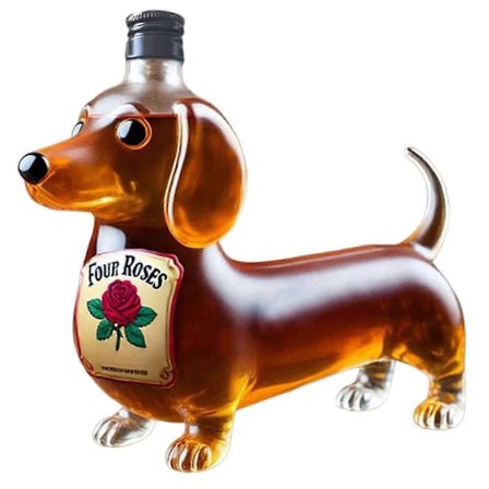 Morsom Whiskeyflaske, Dvergdachs/Bulldog/And/ Dyre Glass Statue Vin Dekanter Dekorasjon for Bar Hjemmekontor