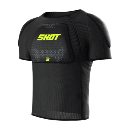 Shot Airlight MX Skyddande T-shirt Svart-Neongul XS