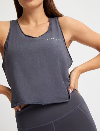 Röhnisch Slub Cropped Tank - Grey - L
