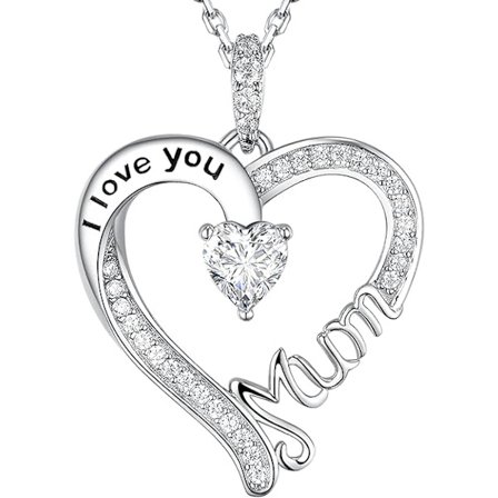 Morsdagssmykker Jeg elsker deg mamma Halskjede Mamma 925 Sølv Hjerte