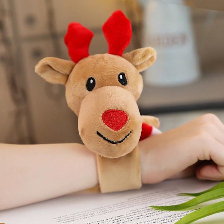 Søt juletegneserie armbånd plysj leketøy dukke juletre