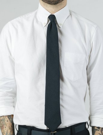 AN IVY Solid Navy Cotton Tie - Navy - ONE SIZE