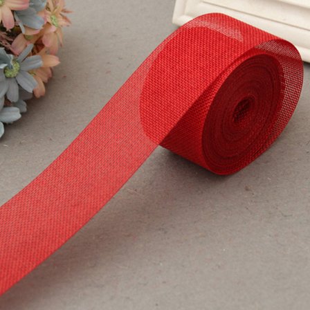 Naturlig jute Burlap Ribbon Jute Tyg Roll Hessian Ribbon Trims Tejp khaki