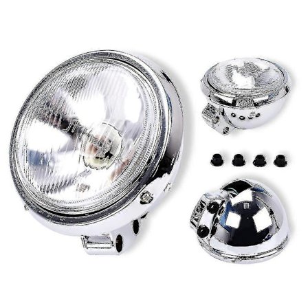 Motorsykkel Universal 12v frontlykt for Harley 883 Honda Steed Vlx 400 Shadow 600 Magna 250 Krom kjørelys