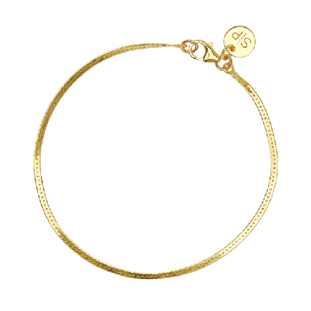 Syster P Links Herringbone Bracelet Armband Dam Guld M/L