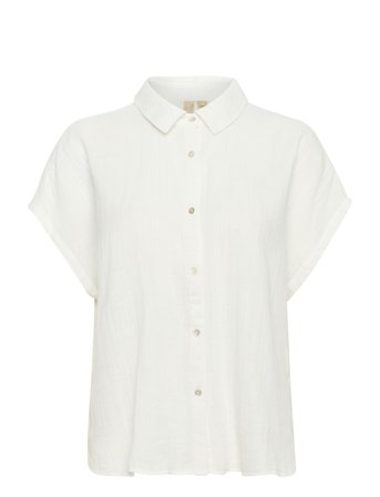 Cumyra Elina Ss Shirt Tops Shirts Short-sleeved White Culture