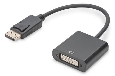 Digitus DisplayPort adapter cable DP - DVI (24+5) M/F 0.15m w/interlock DP 1.1 compatible CE bl NS