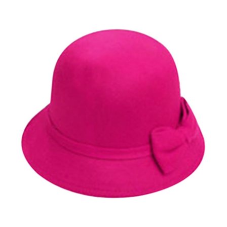 Kvinder Vintage Retro Hat Efterår Vinter Varm Hat ROSE RED