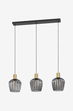 EGLO - Pendel Empoli 3-Light - Sort - Loftpendler - Fra Homeroom