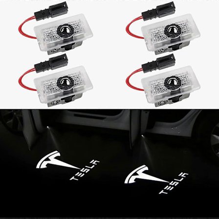 Tesla Bildør Lysprojektor for Model 3, Model Y, Model S, Model X - 4 stk/pakke