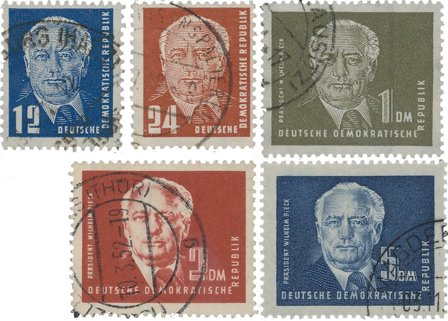 DDR 1950 - MICHEL 251-255 - Stemplet
