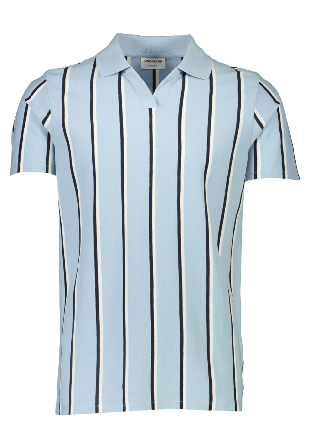 Lindbergh Randig Pikétröja Överdelar Herr Blå XXL