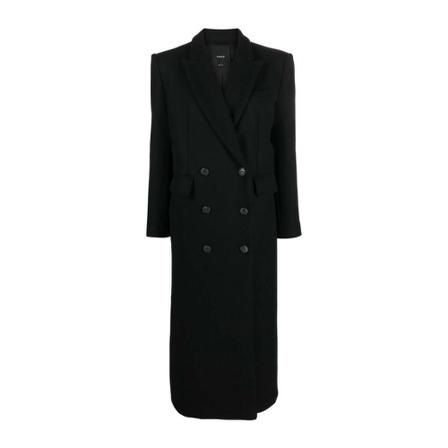 Pinko Double-Breasted Coats Sort, Dame Uldfrakker