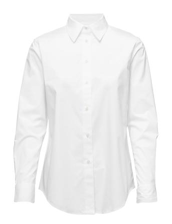 Easy Care Stretch Cotton Shirt Tops Shirts Long-sleeved White Lauren Ralph Lauren