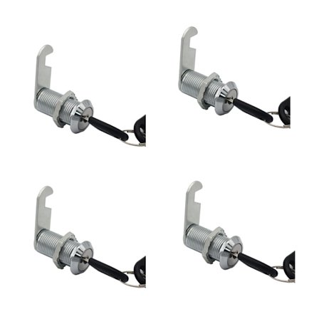 4 stk 30 mm skapslåser med nøkkel Sikkerhetskamslås Skapslås Postkasse lås for skap skuff skap postkasse dør