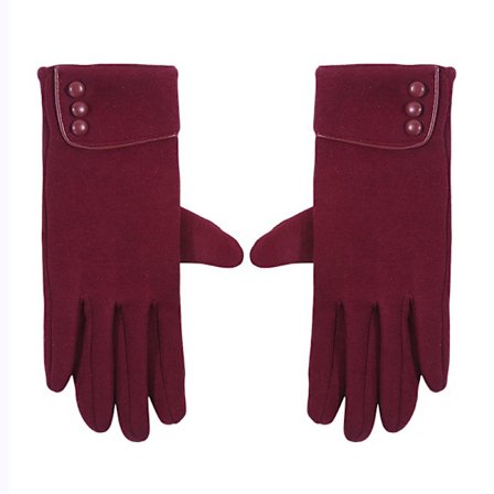 Vinröda damhandskar för vinter, varma, touch screen, vindtäta