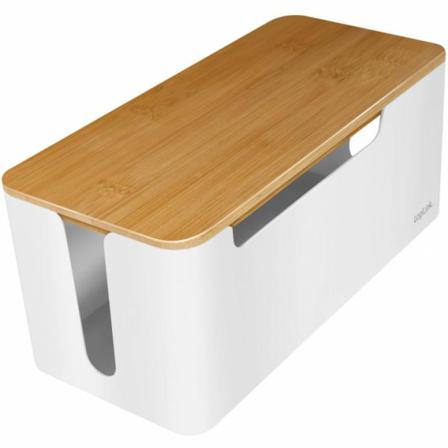 Logilink Cable Box - Kabelgömma M Bambulock 32x14x13cm