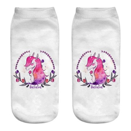 3-Pack Ankelstrumpor / Strumpor - Ponny / Unicorn