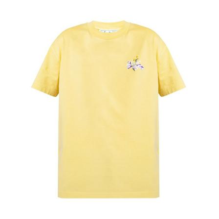 Off White T-shirt with logo Gul, Dame T-shirts
