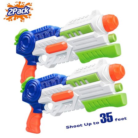 Super Soaker Vandpistol, 2 Pak Vandpistoler Vandpistoler Til Børn Voksne, Høj Kapacitet Hurtig Blødning Udløser Sommer Vand Blaster Legetøj, Stor Gi