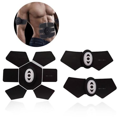 TD Abdominal- og baller-tonificeringsbælte - Elektro-stimulation med sæt til toning af mave, biceps og baller