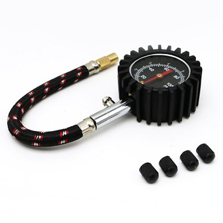 Dekktrykkmåler med klips på chuck, analog dekkmåler god fo