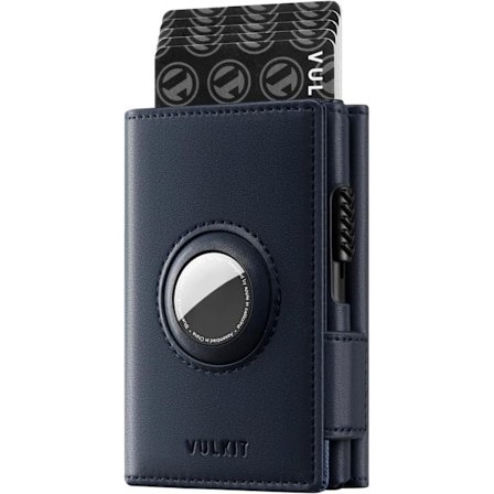 Hannefoldbar lommebok for menn med AirTag, RFID-blokkering, lærveske for kontanter og kredittkort, minimalistisk gave til menn