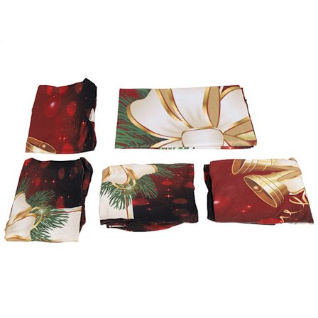 Huonekalujen suojasarja, helposti asennettavat koristeelliset joululiinat, polyesterikangas ruokailutilan suojat talvikaudelle (5 kpl)