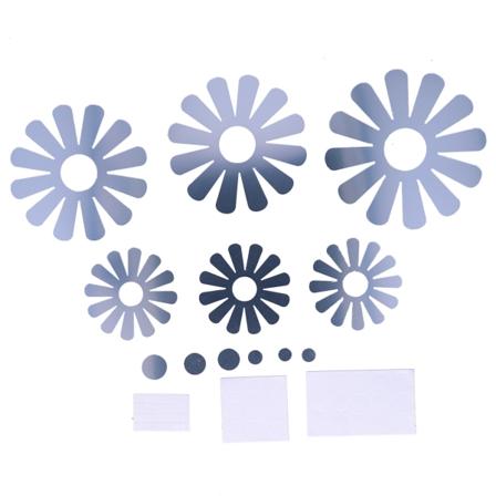 1 Set Akryl Väggklistermärke 3-Dimensionell DIY Spegelblomma