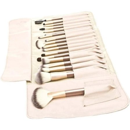 Børste - Øjenskygge - Makeupbørstesæt - 18-delt makeuptoolsæt med opbevaringstaske