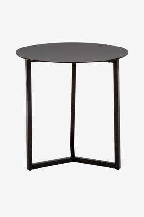 Kave Home - Sidobord MARAE svart/svart glas - Svart - Soffbord - Från Homeroom